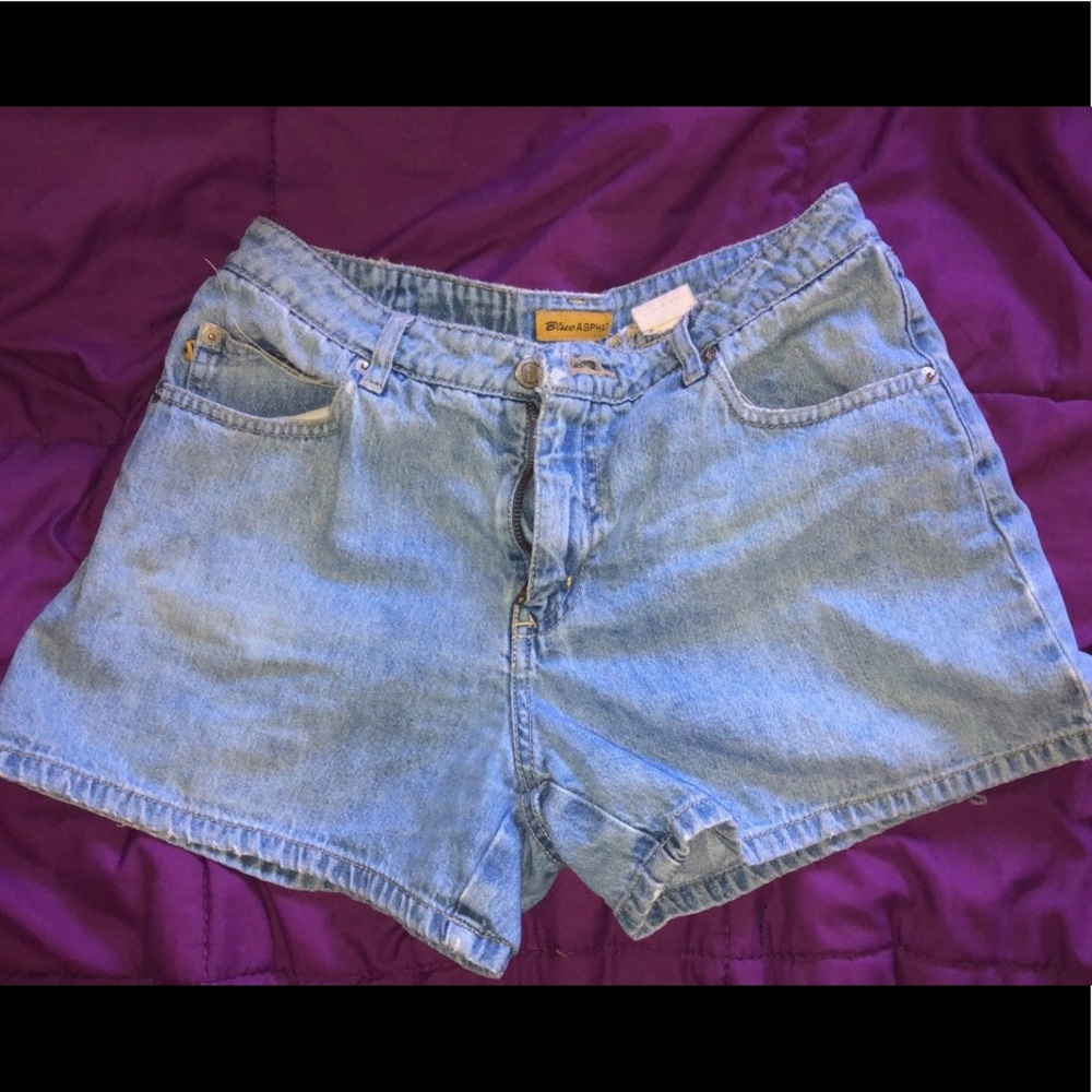 Vintage Blue Asphalt Jean Shorts